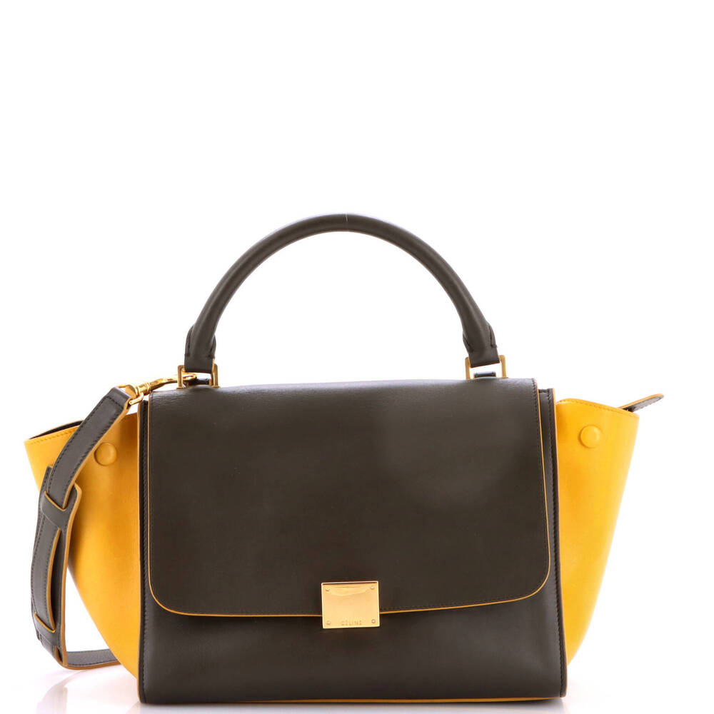 Celine Small Tricolor Trapeze Bag Leather